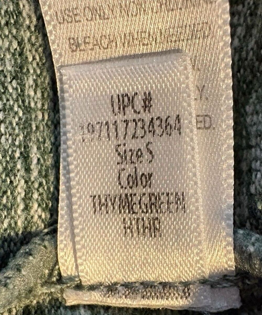 Cuddl Duds Soft Knit One Button Cardigan Robe Size Small Thyme Green Heather - Picture 8 of 15